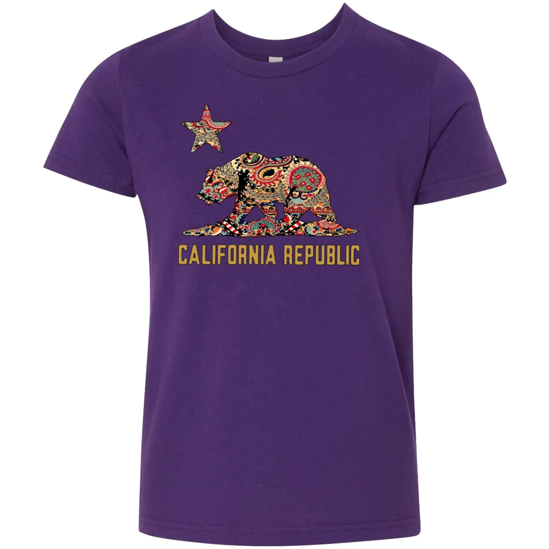 California Republic Paisley Bear Asst Colors Youth T-Shirt/tee