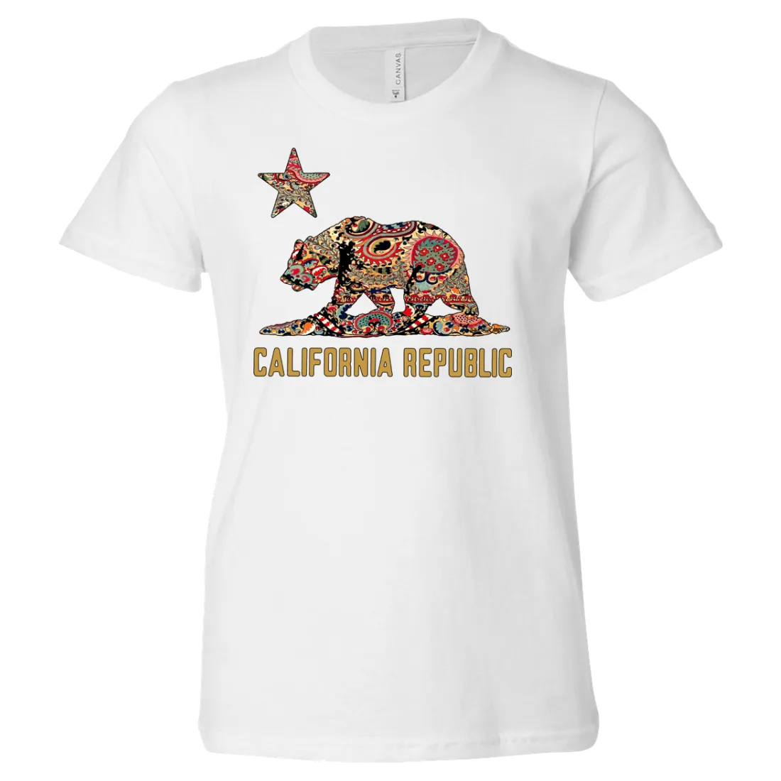 California Republic Paisley Bear Asst Colors Youth T-Shirt/tee