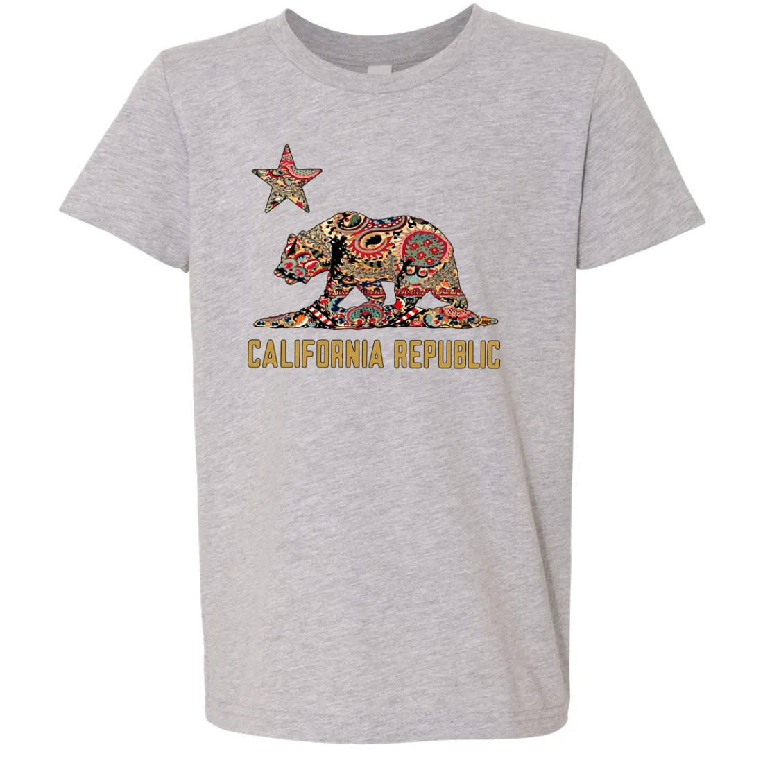 California Republic Paisley Bear Asst Colors Youth T-Shirt/tee