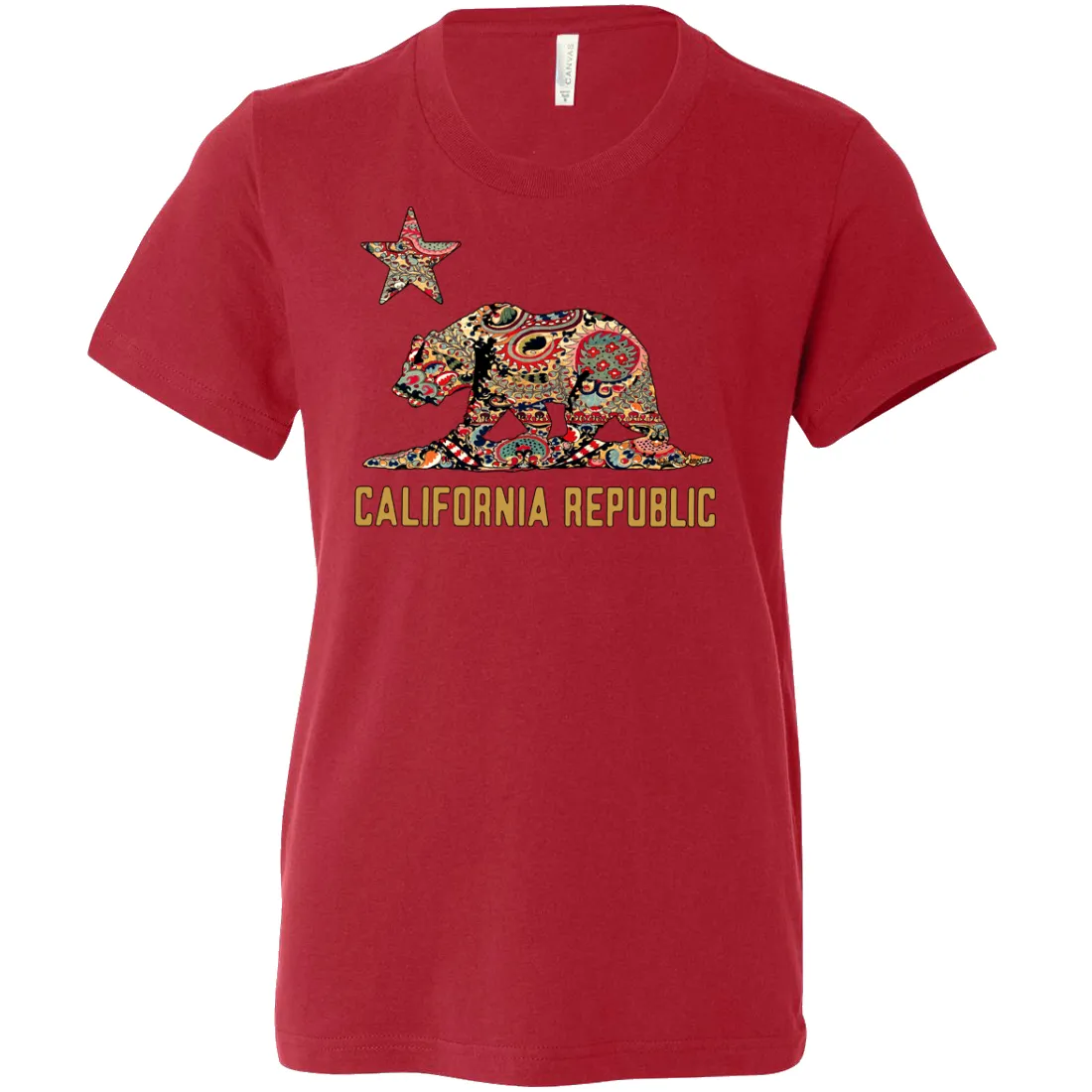 California Republic Paisley Bear Asst Colors Youth T-Shirt/tee