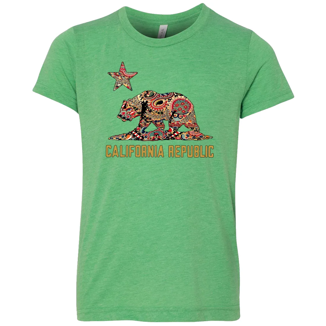 California Republic Paisley Bear Asst Colors Youth T-Shirt/tee