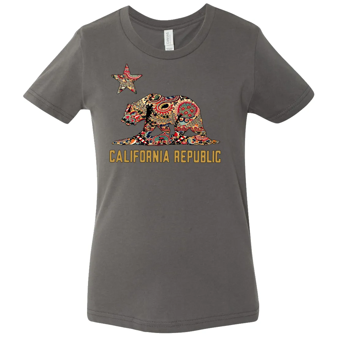 California Republic Paisley Bear Asst Colors Youth T-Shirt/tee