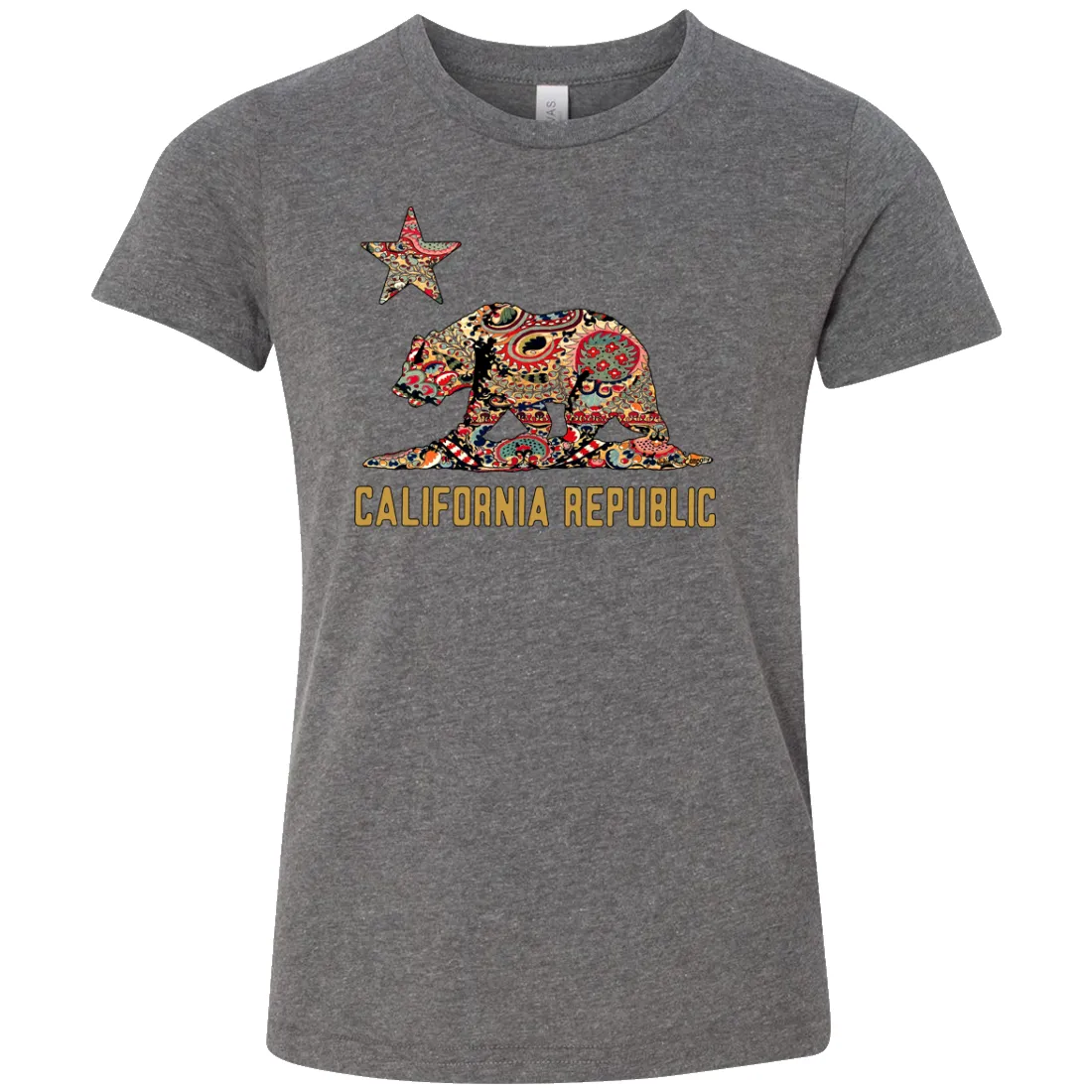 California Republic Paisley Bear Asst Colors Youth T-Shirt/tee