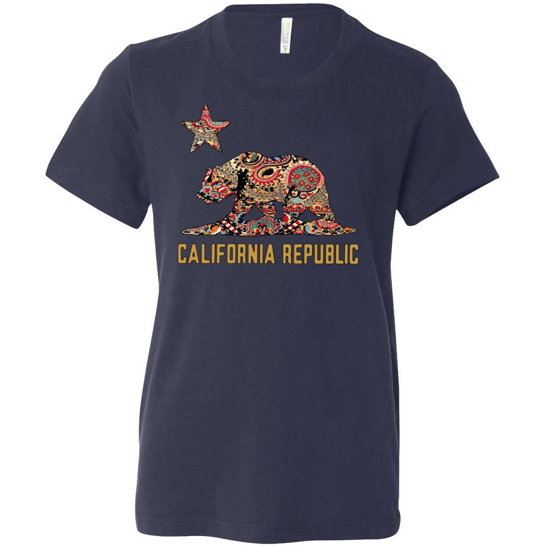 California Republic Paisley Bear Asst Colors Youth T-Shirt/tee