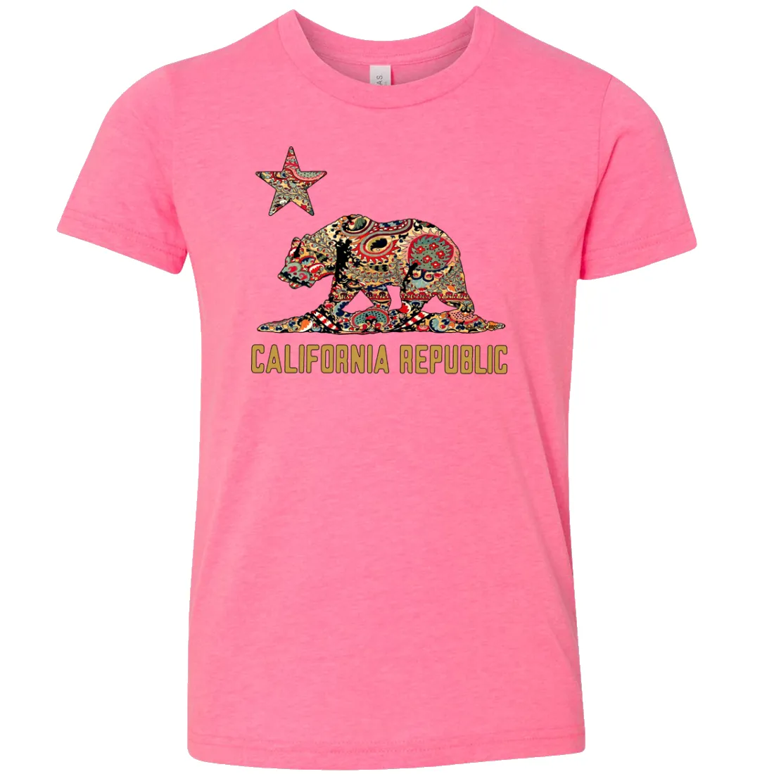 California Republic Paisley Bear Asst Colors Youth T-Shirt/tee