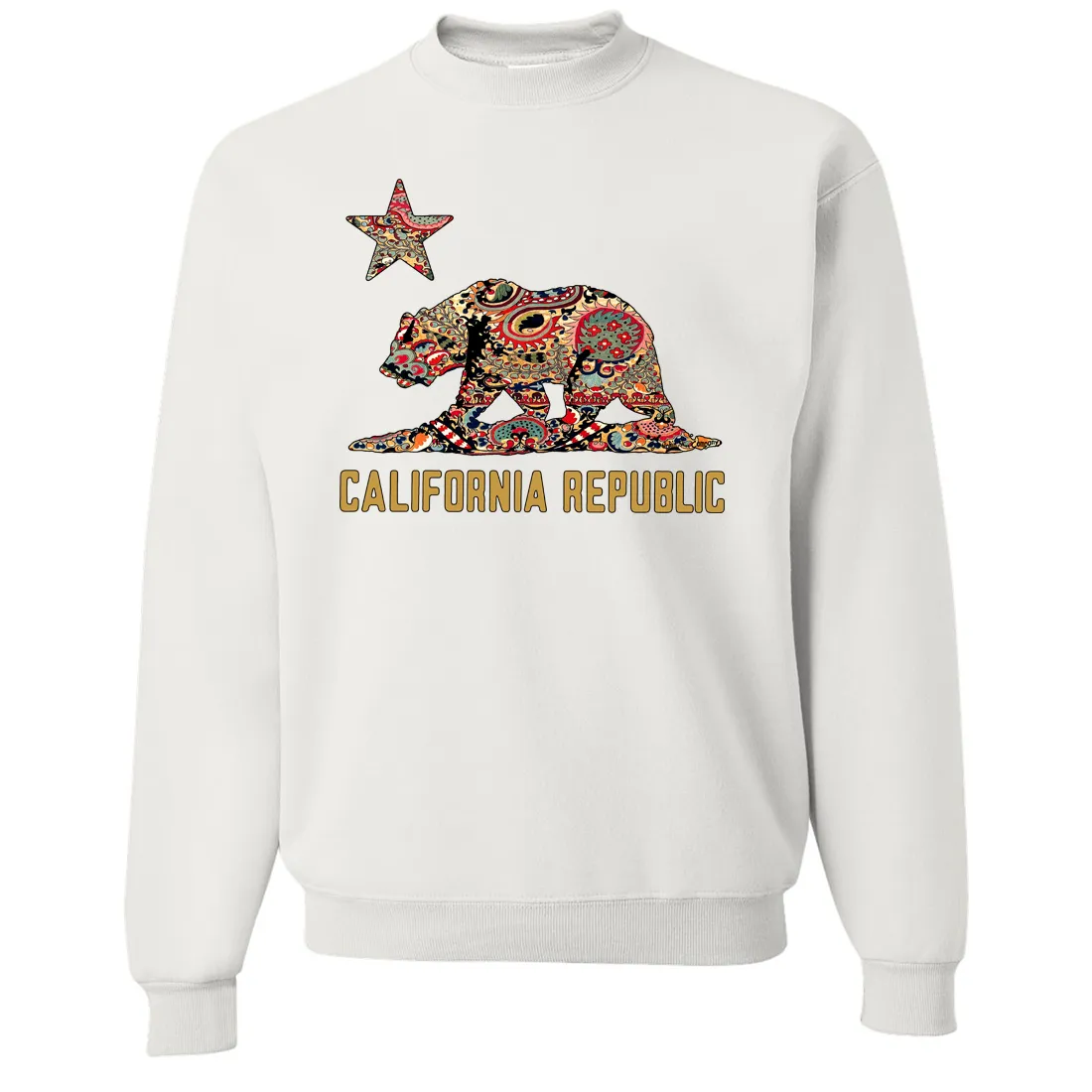 California Republic Paisley Bear Crewneck Sweatshirt