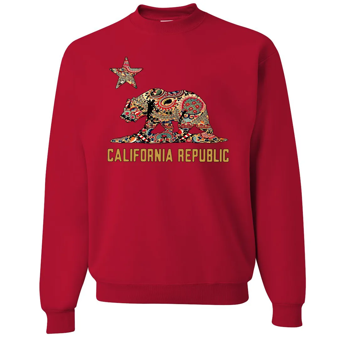 California Republic Paisley Bear Crewneck Sweatshirt