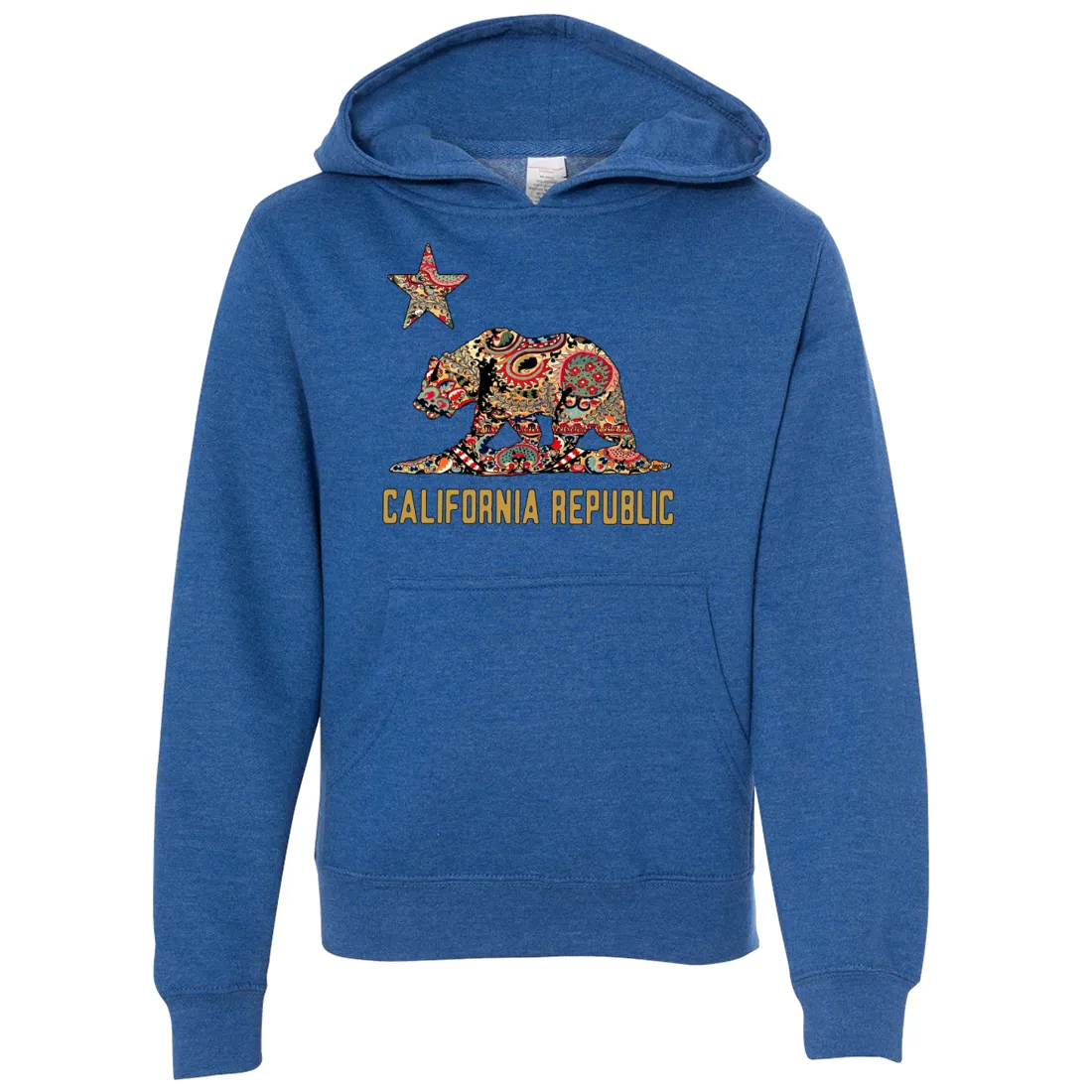 California Republic Paisley Bear Premium Youth Sweatshirt Hoodie