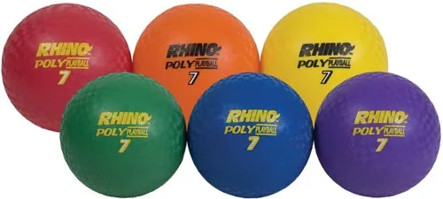 Champion Sports Ultimate Rhino Poly Playground Balls (Set of 6)