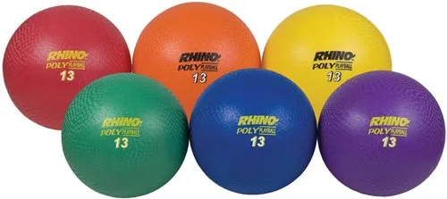 Champion Sports Ultimate Rhino Poly Playground Balls (Set of 6)