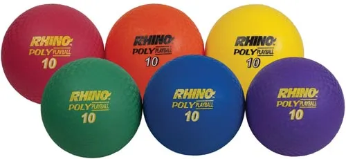 Champion Sports Ultimate Rhino Poly Playground Balls (Set of 6)