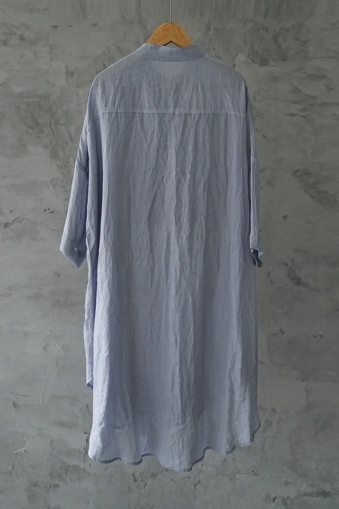 Chinese Collar Long Top (Grey)