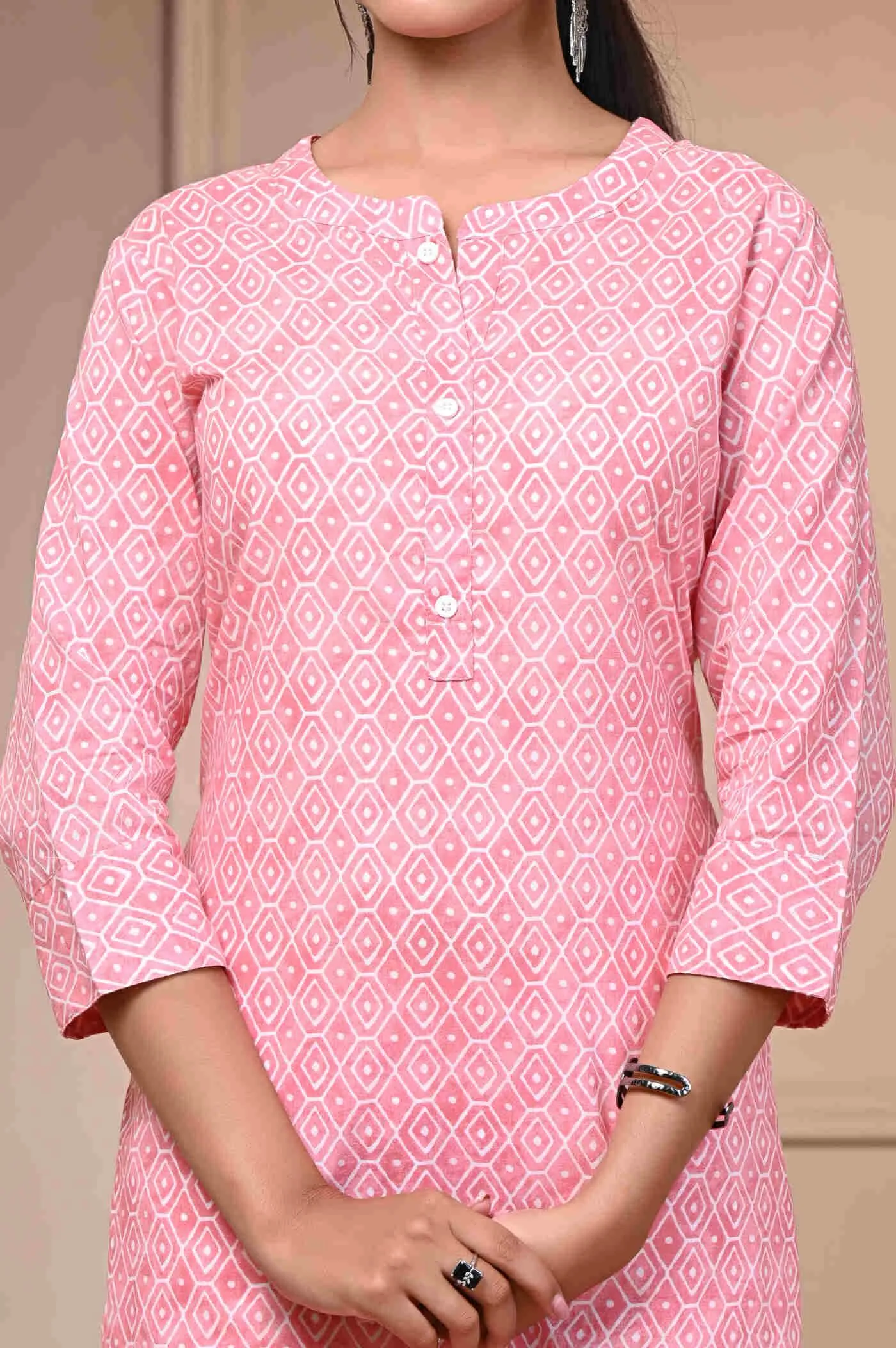 Cotton Printed Straight Kurti For Ladies