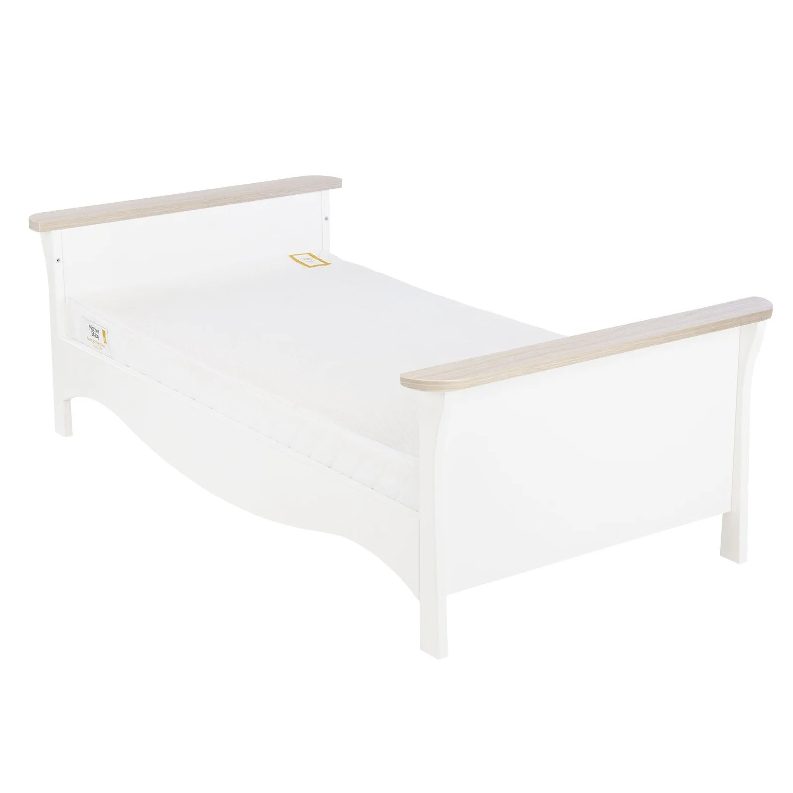 CuddleCo Clara Cot Bed - White & Ash