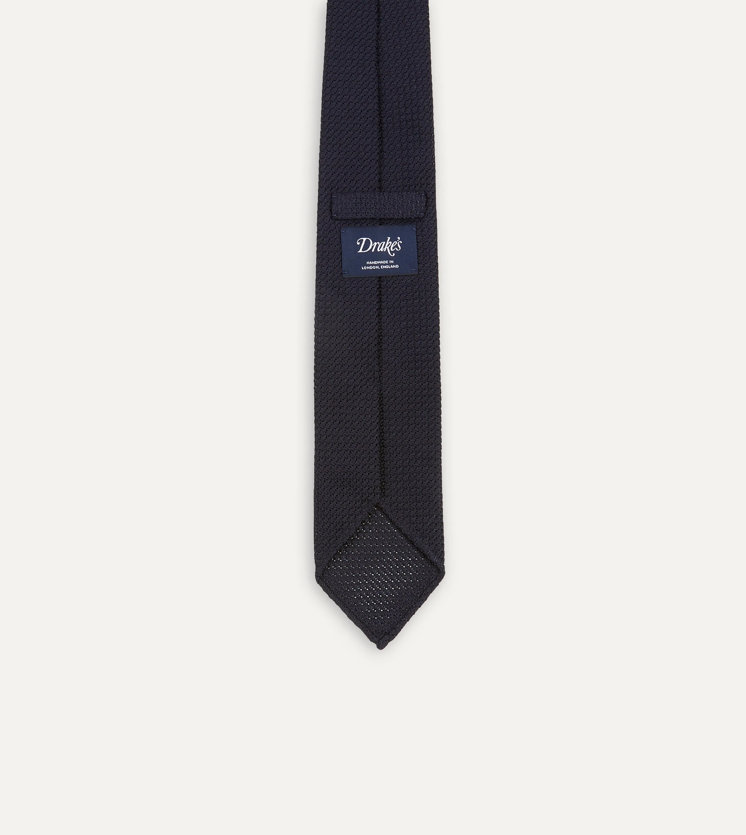 Dark Navy Hand Rolled Large Knot Grenadine Tie