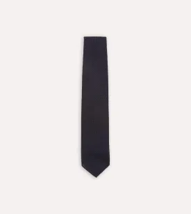 Dark Navy Hand Rolled Large Knot Grenadine Tie