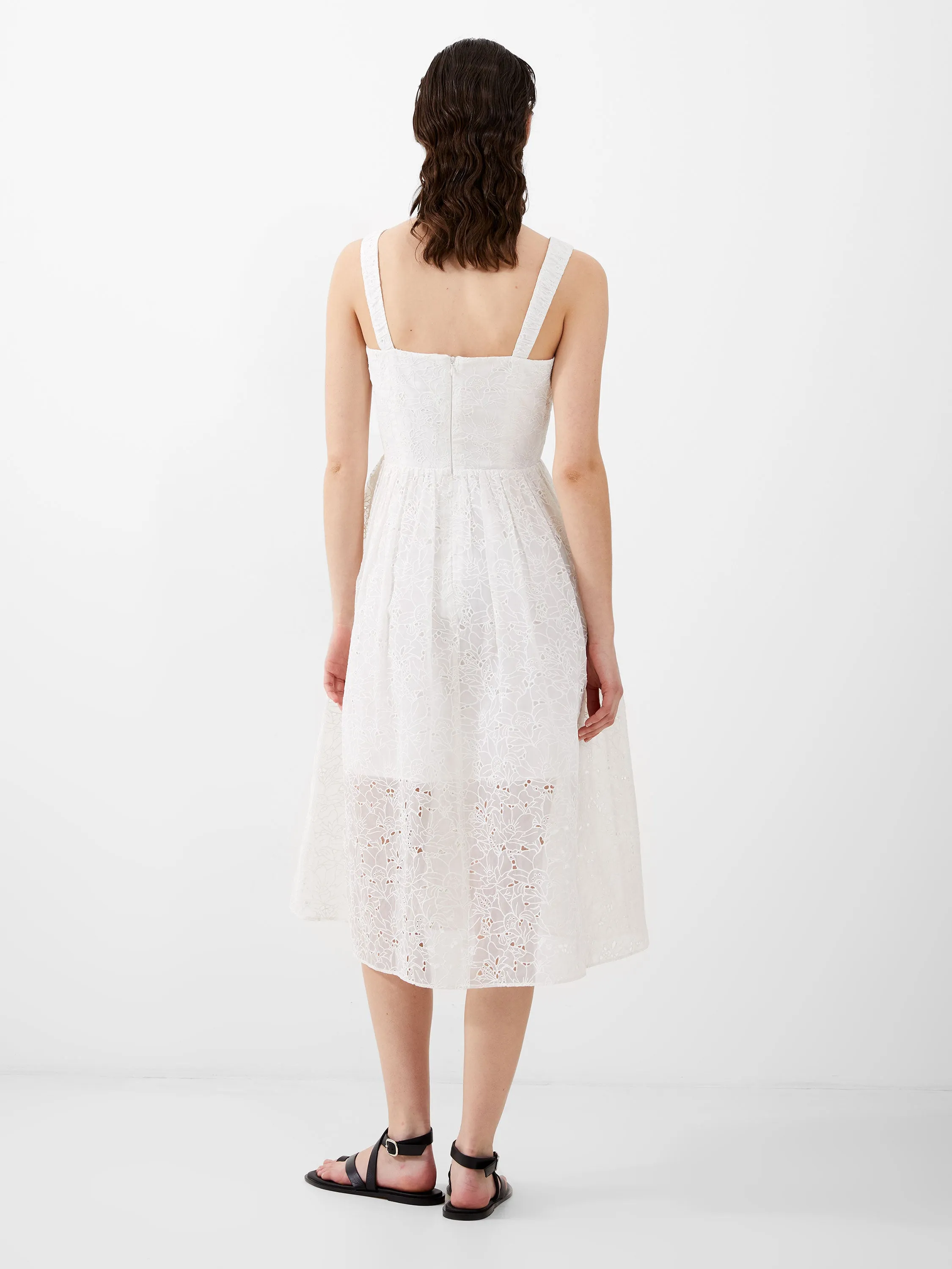 Embroidered Evelyn Lace Strappy Dress