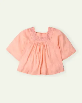 Embroidered Peach Top