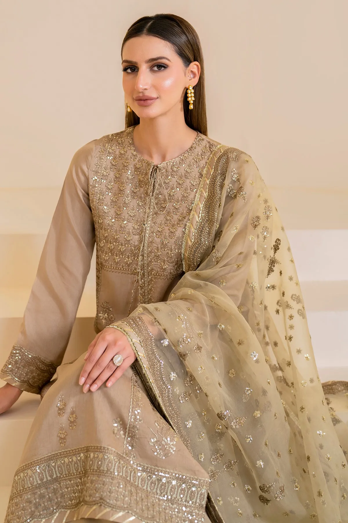 Embroidered Raw Silk UR-7024