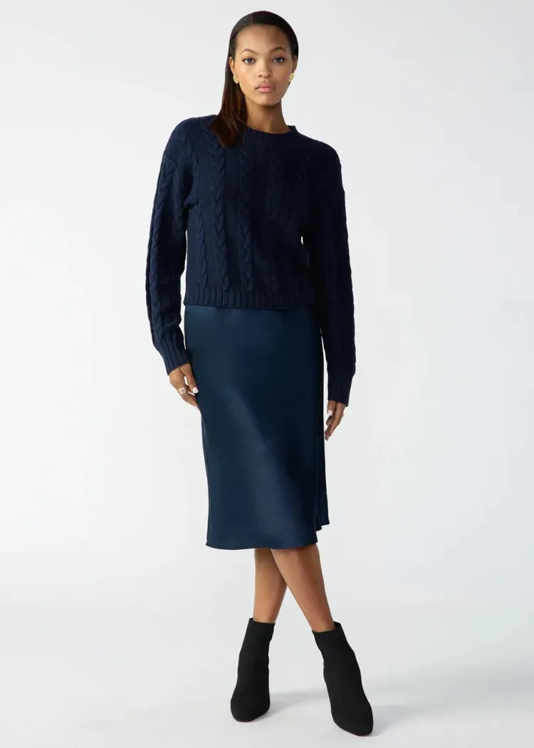 ***FINAL SALE*** Sanctuary Everyday Midi Skirt-Navy