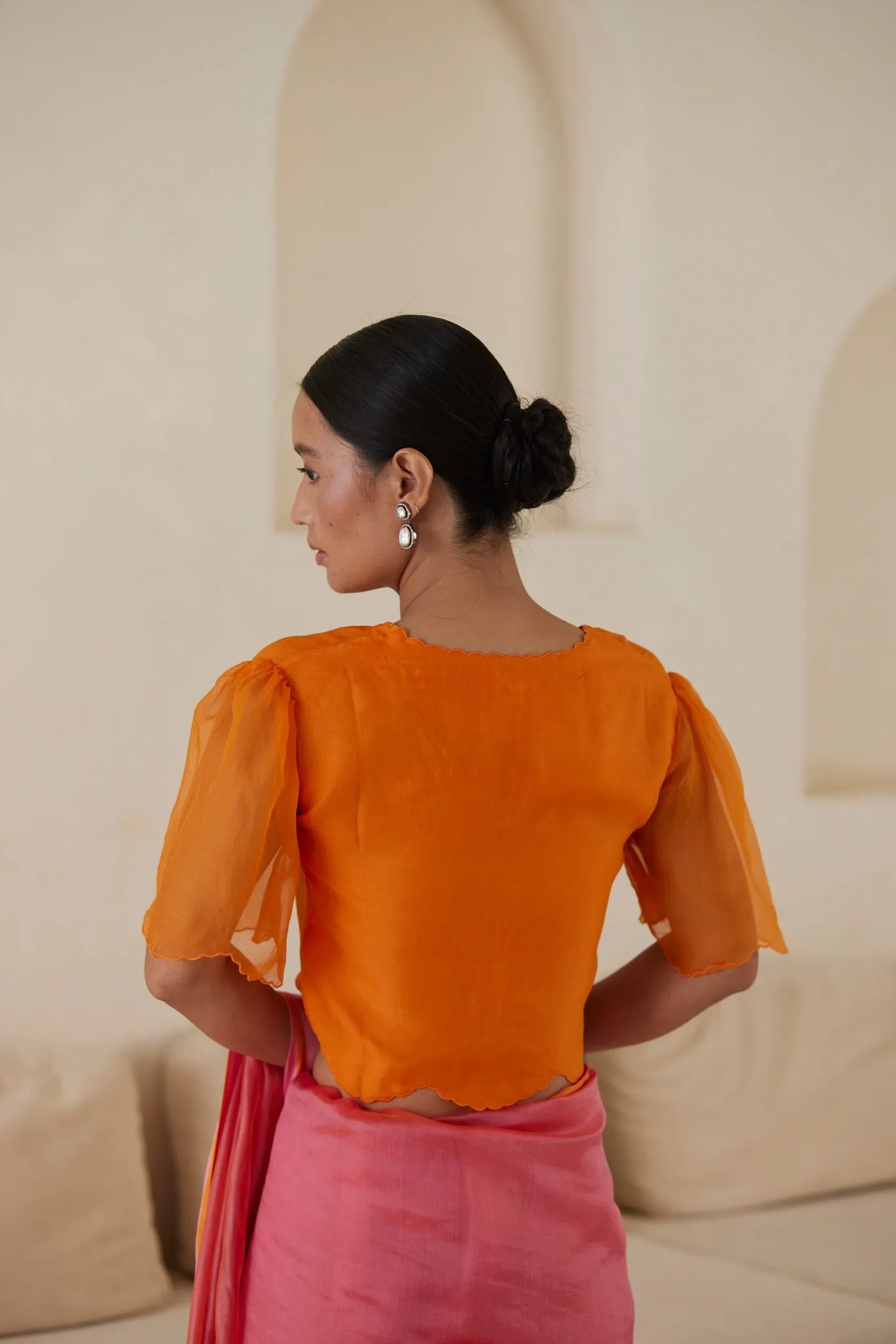 Fleeting Moments Orange Blouse