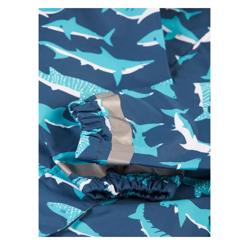 Frugi Rain Or Shine Suit - Tropical Sea Sharks