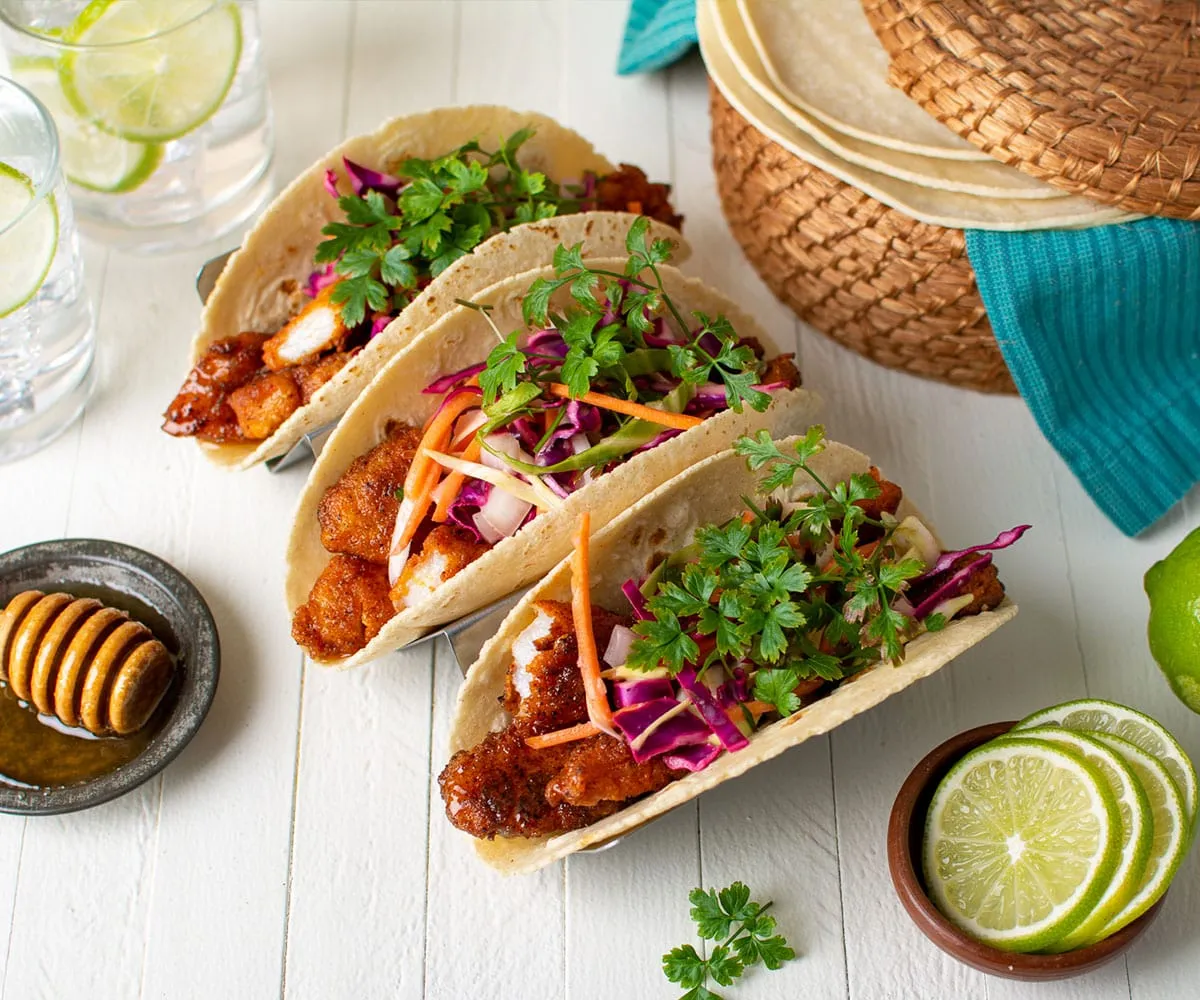 Honey Sriracha Lime Fish Tacos