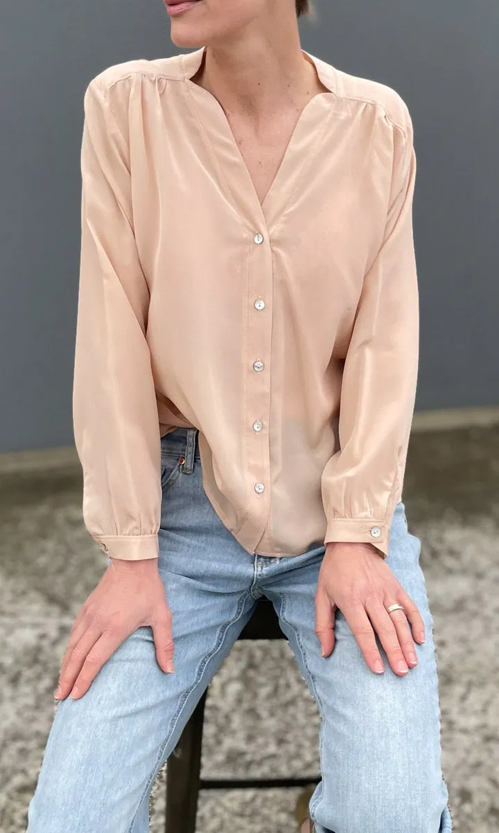 HOSS Silk Jess Shirt - Apricot