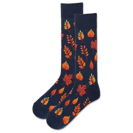 HOTSOX Men's Autumn Leaves Crew Sock