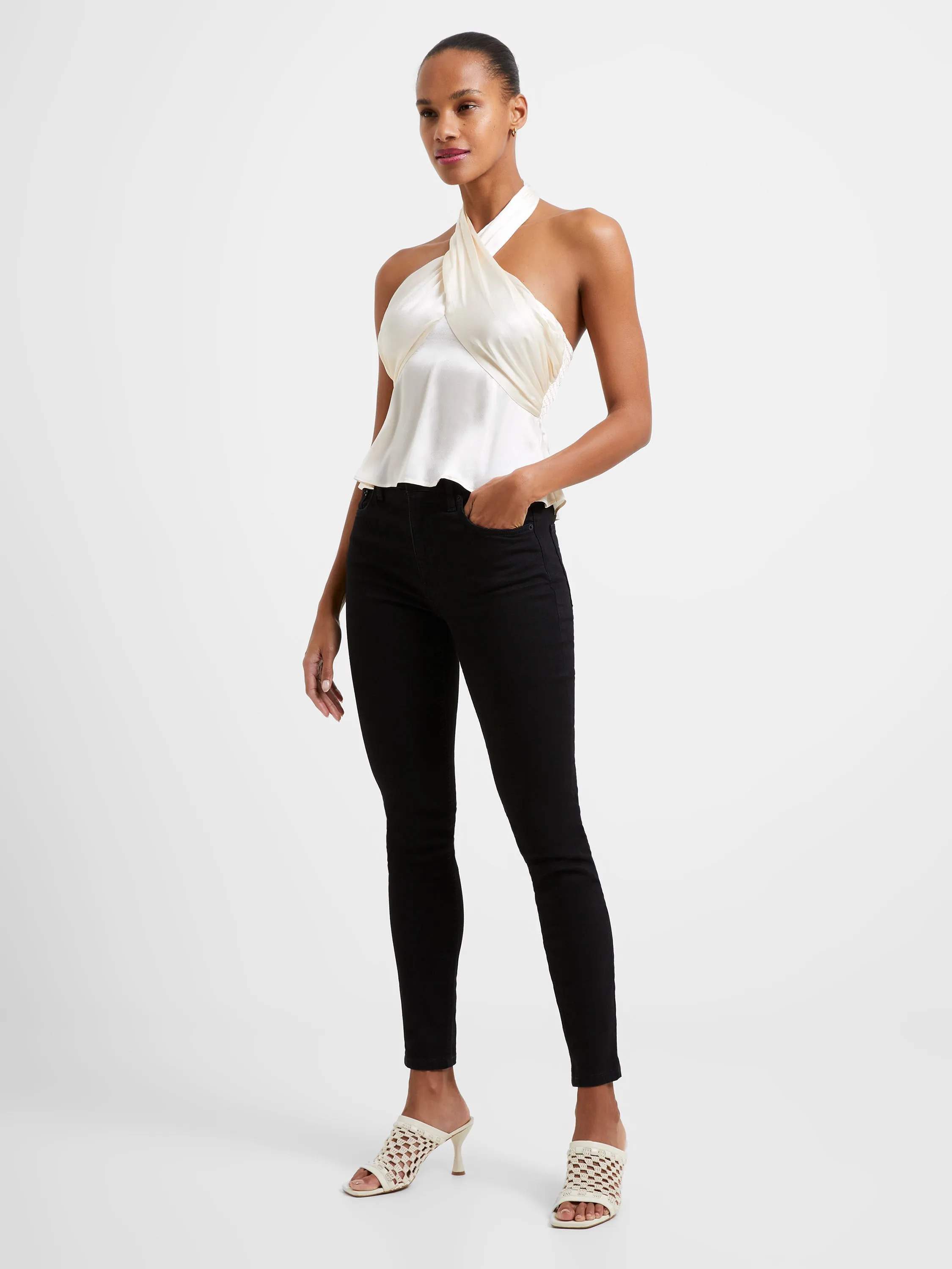 Inu Satin Crossneck Top