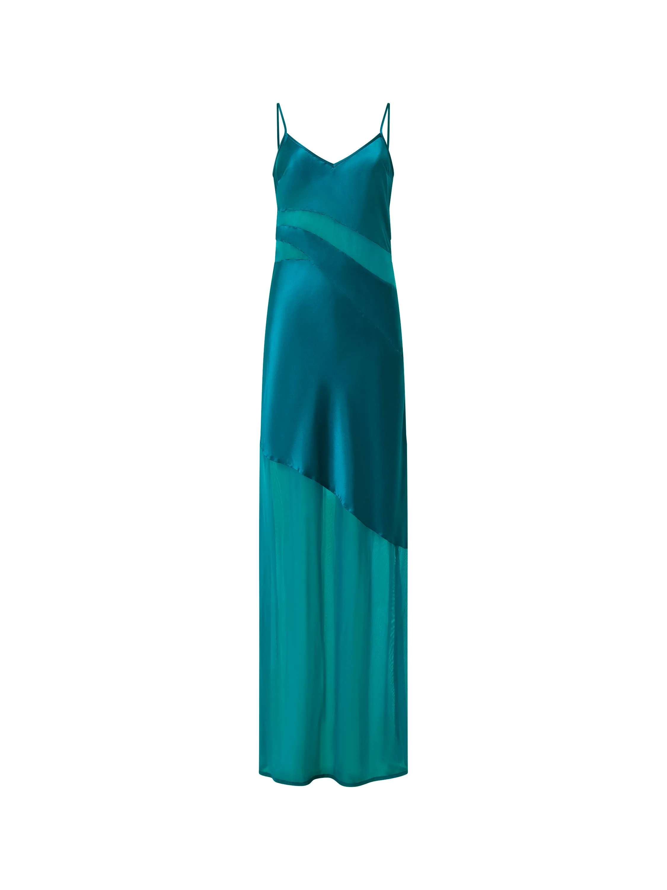 Inu Satin Strappy Maxi Dress