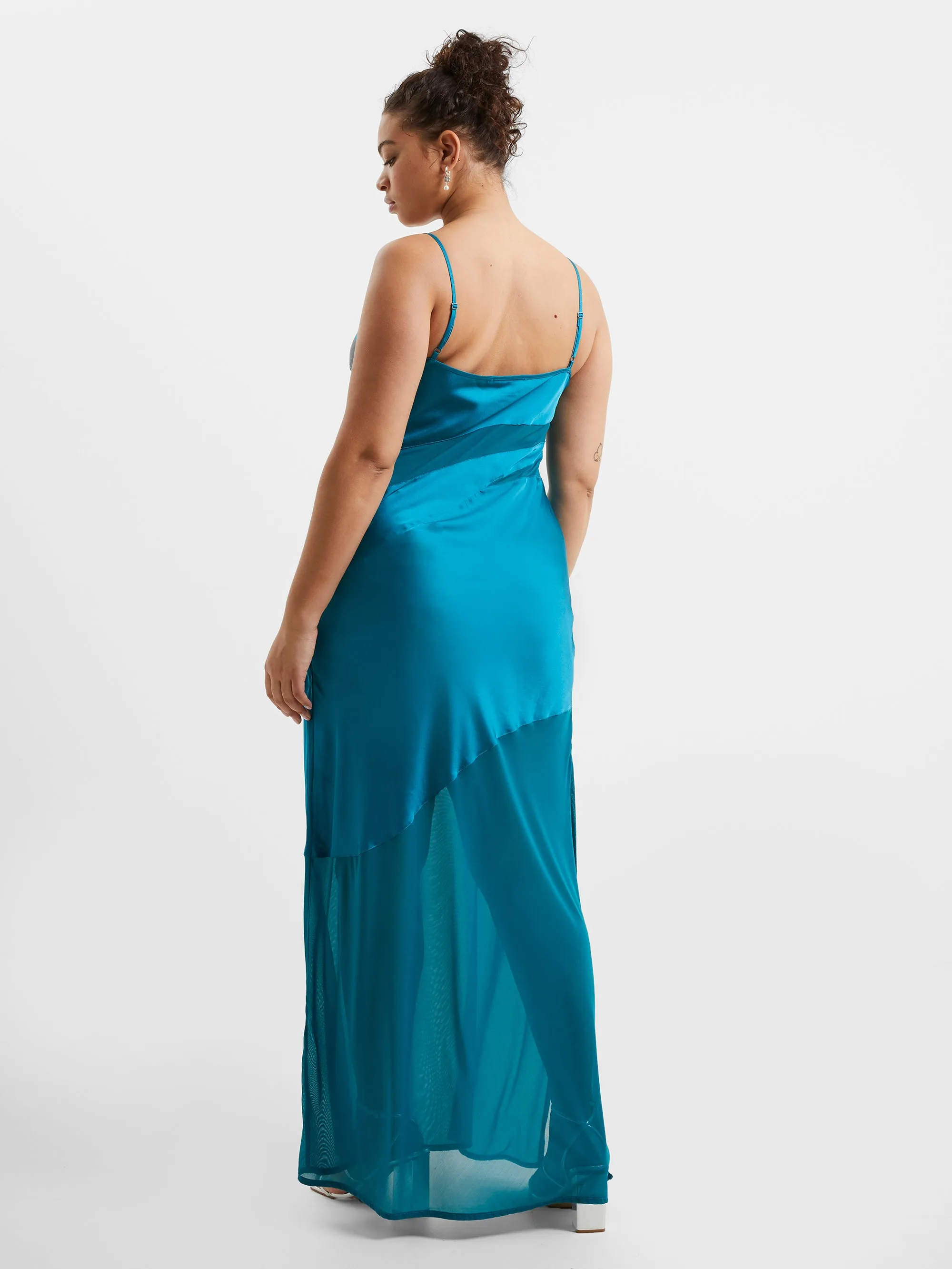 Inu Satin Strappy Maxi Dress