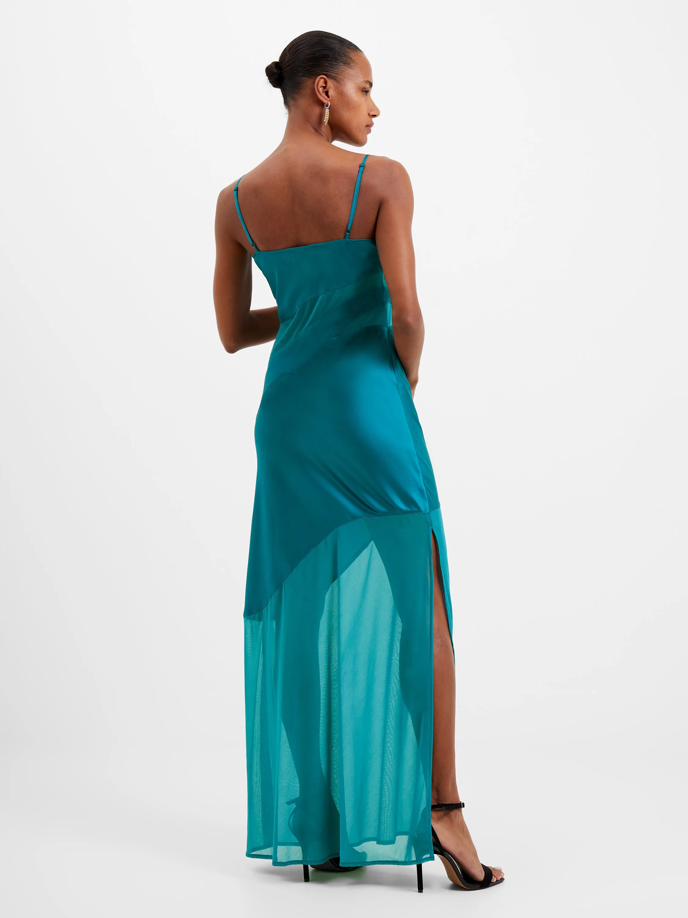 Inu Satin Strappy Maxi Dress