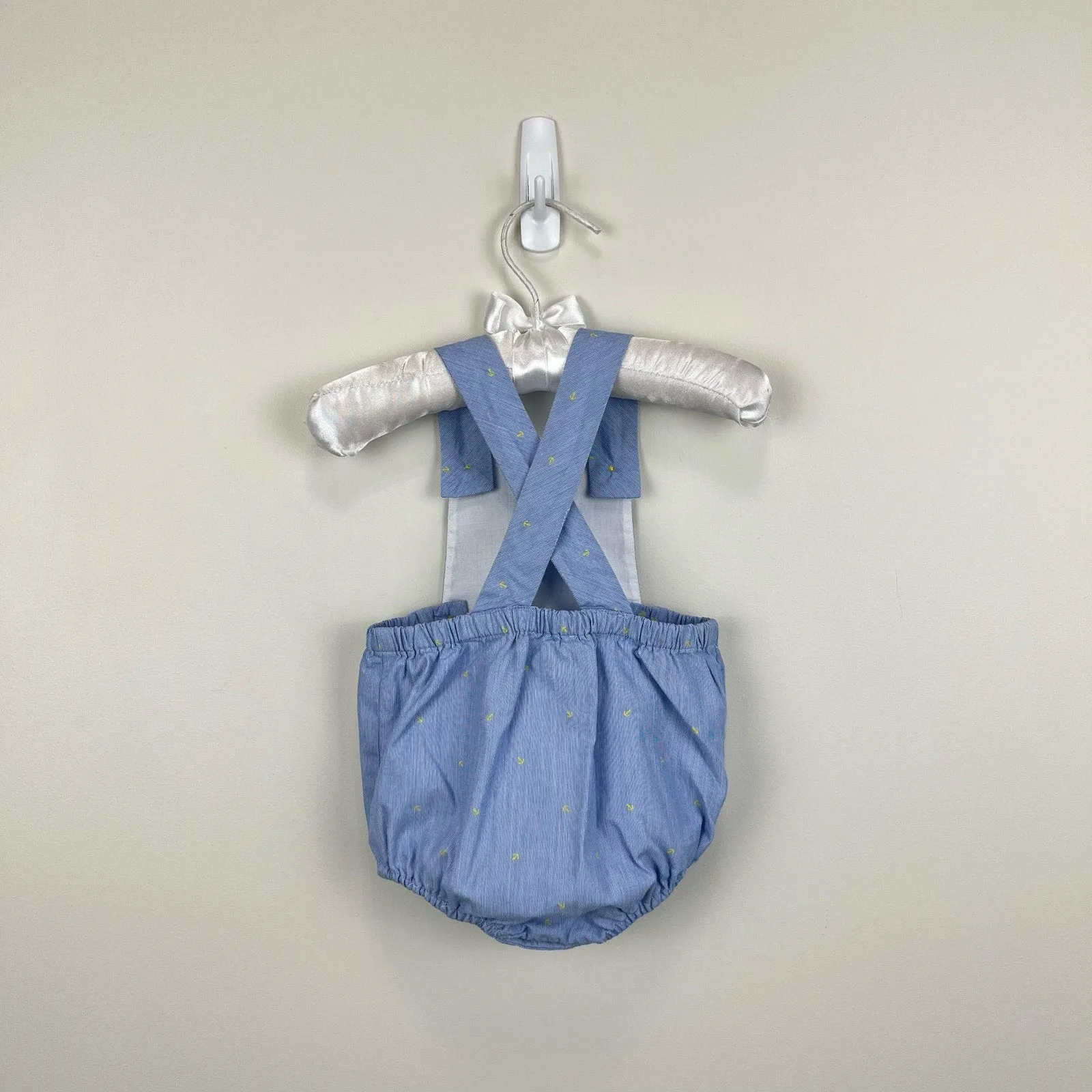 Jacadi Paris Blue Anchor Shortall Romper 3 Months