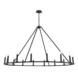 Lancelot 16 Light Chandelier - Black