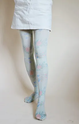 Larkspur By William Morris Printed Art Tights