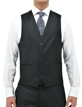 Luke 101 Black Wool Waistcoat