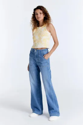 Lulu Wide Leg Pant - Light Blue  -L30