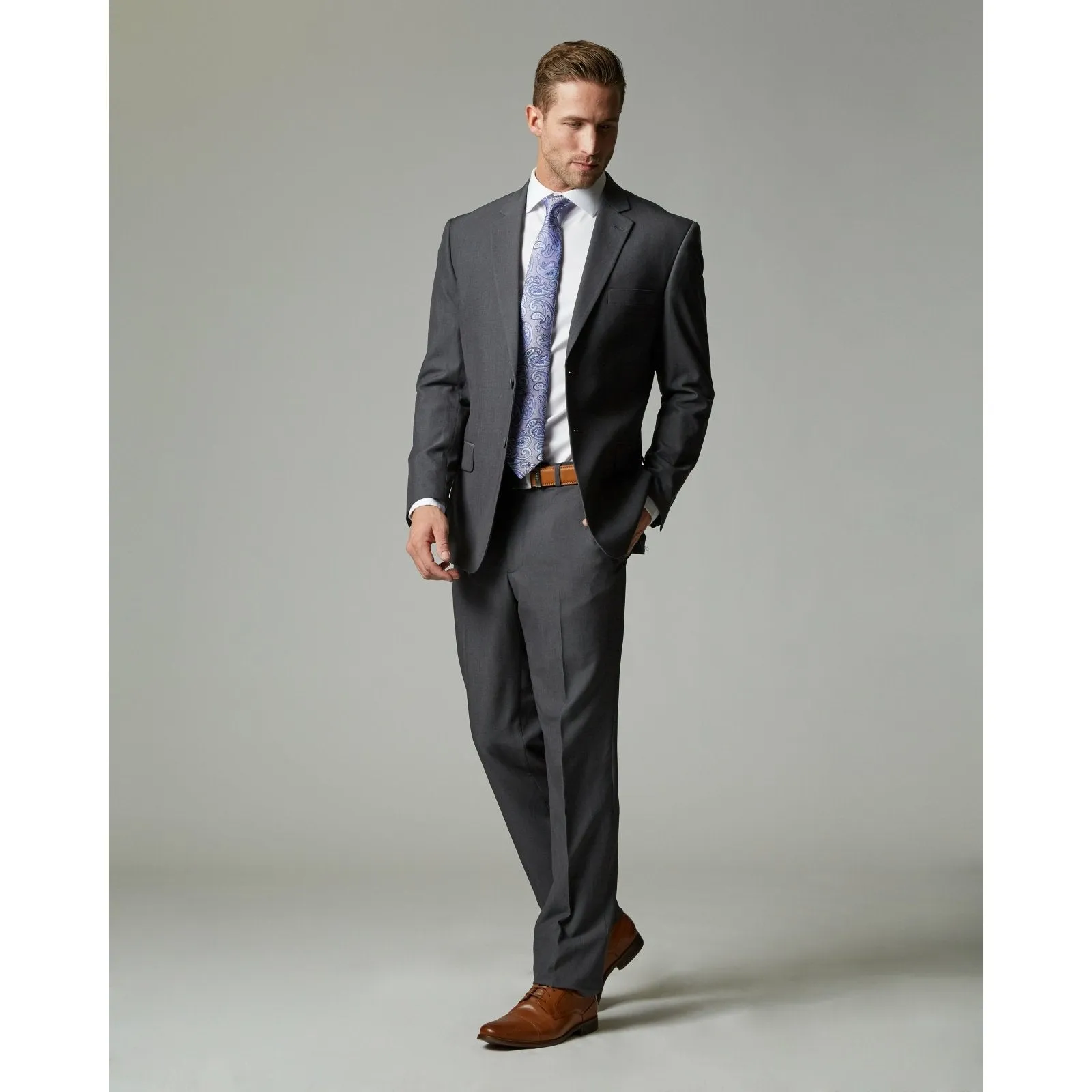 Medium Grey Tempo Stretch Slim Fit Suit