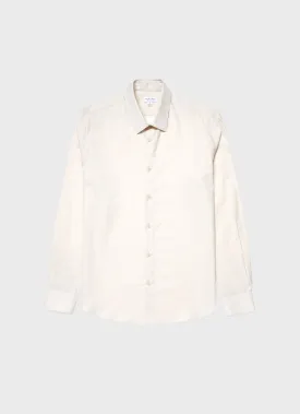 Men's Cotton Cashmere Shirt in Ecru