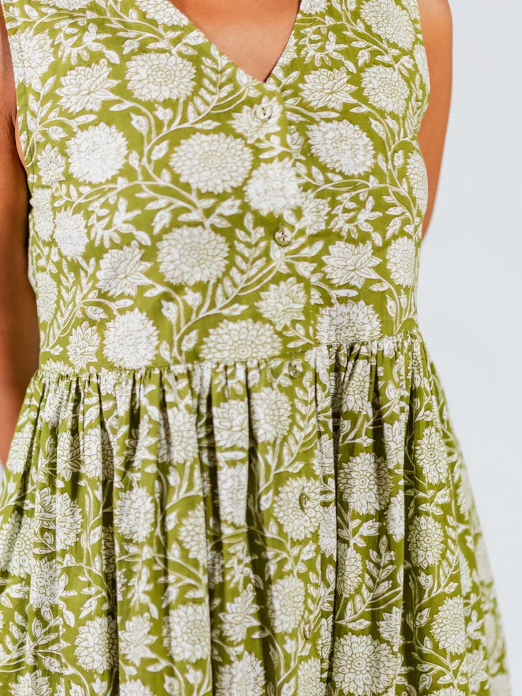 Olivia Dress - Pear Floral