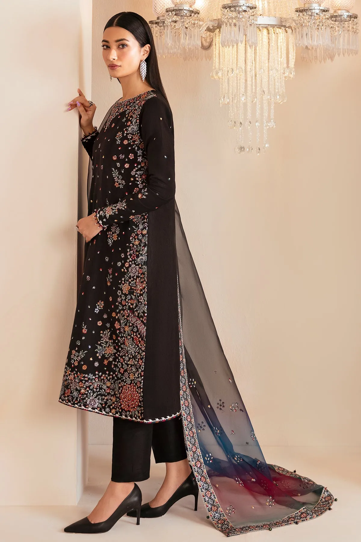 Premium Embroidered Raw Silk UR-7045