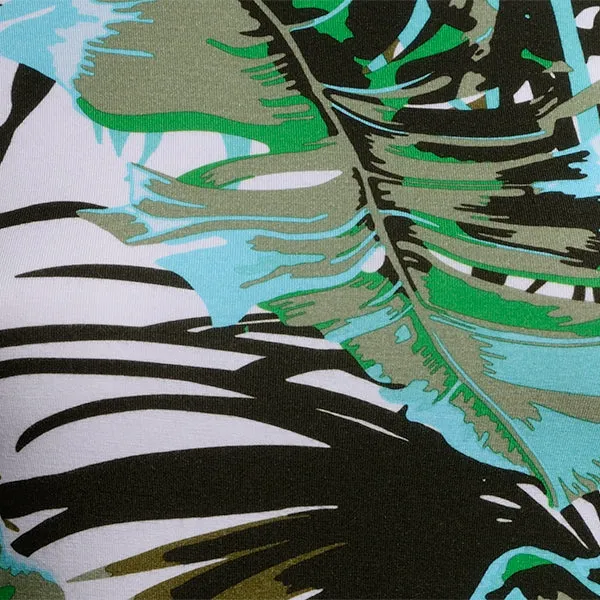 Printed Tee in Jungle Leaves