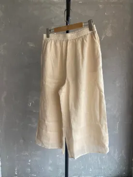 Ramie Ankle Pant (Beige)