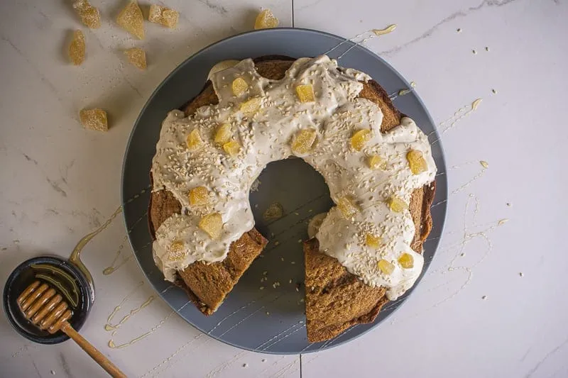 Ras el Hanout Bundt Cake with Tahini Yogurt