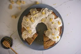 Ras el Hanout Bundt Cake with Tahini Yogurt