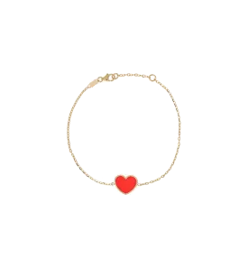 Red Heart Bracelet 14K