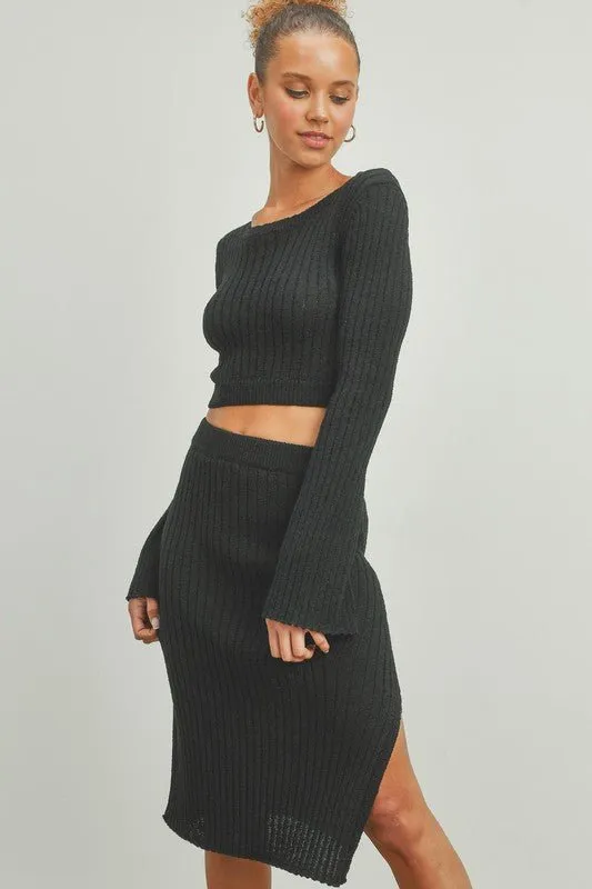 Ribbed Knit Sweater Set - FINAL SALE