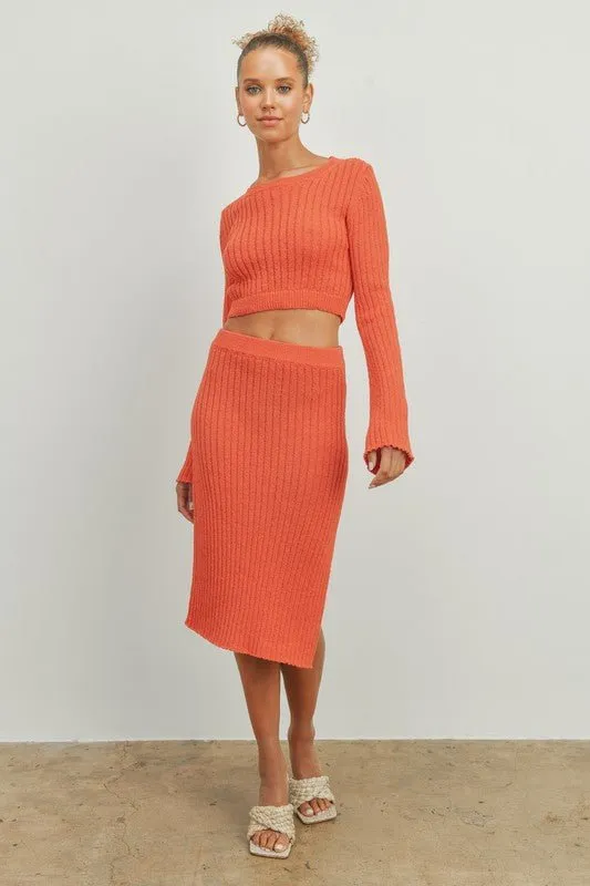 Ribbed Knit Sweater Set - FINAL SALE