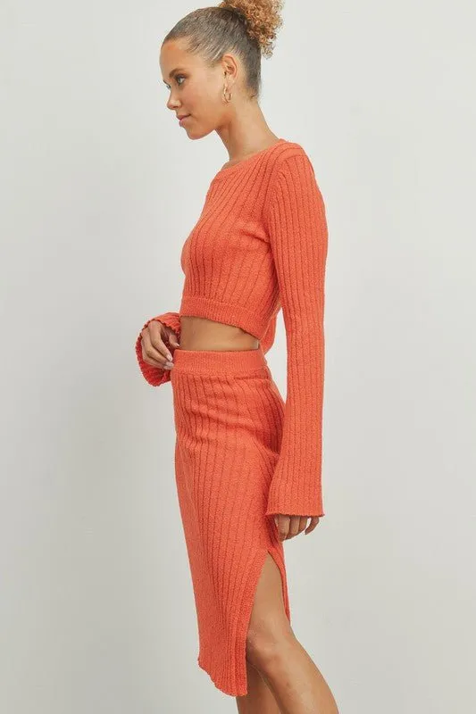 Ribbed Knit Sweater Set - FINAL SALE